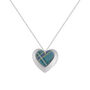 Scottish Jade Green Tartan Double Heart Necklace, thumbnail 1 of 2