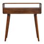 Modern Curved Chestnut Console Table, thumbnail 11 of 12