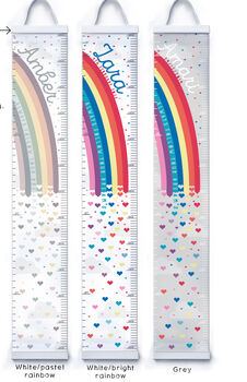 Personalised Rainbow Canvas Height Chart, 5 of 9