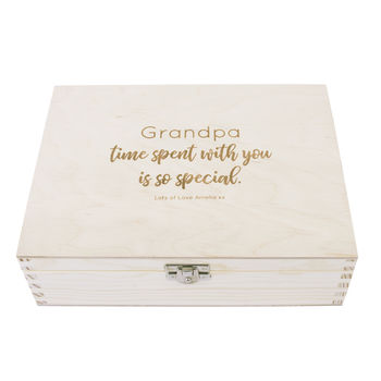 'Grandad's Time Is Special Time' Personalised Watch Box, 2 of 6
