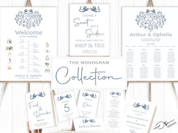 Monogram Wedding Welcome Sign, 5 of 5