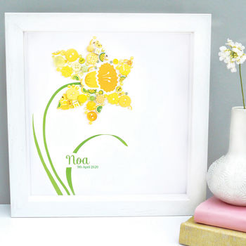 Personalised Button Daffodil Gift, 3 of 5