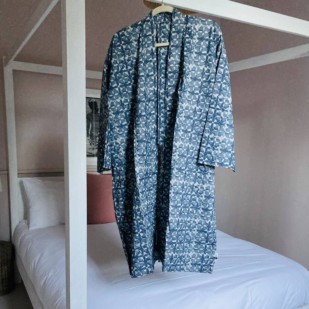 Printed Kimono Dressing Gown, 1 of 6
