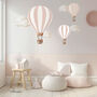Large Hot Air Balloon Textile Wall Sticker Set, thumbnail 3 of 6