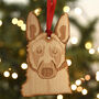 German Shepherd Dog Wooden Christmas Tree Decoration, thumbnail 2 of 5