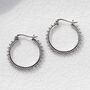 Sterling Silver Large Circle Detail Hoops, thumbnail 4 of 5