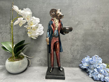 Tall 35cm Gentleman Ram Regal Sheep Figurine Ornament, 6 of 12