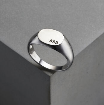 Men's Personalised Signet Ring, 4 of 9