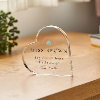 Teacher Acrylic Heart Plaque Appreciation Keepsake Gift, 3 of 3