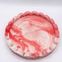 Tie Dye Scalloped Edged Tray Red, thumbnail 3 of 6