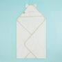 Personalised Large White Hooded Bath Towel, thumbnail 4 of 5