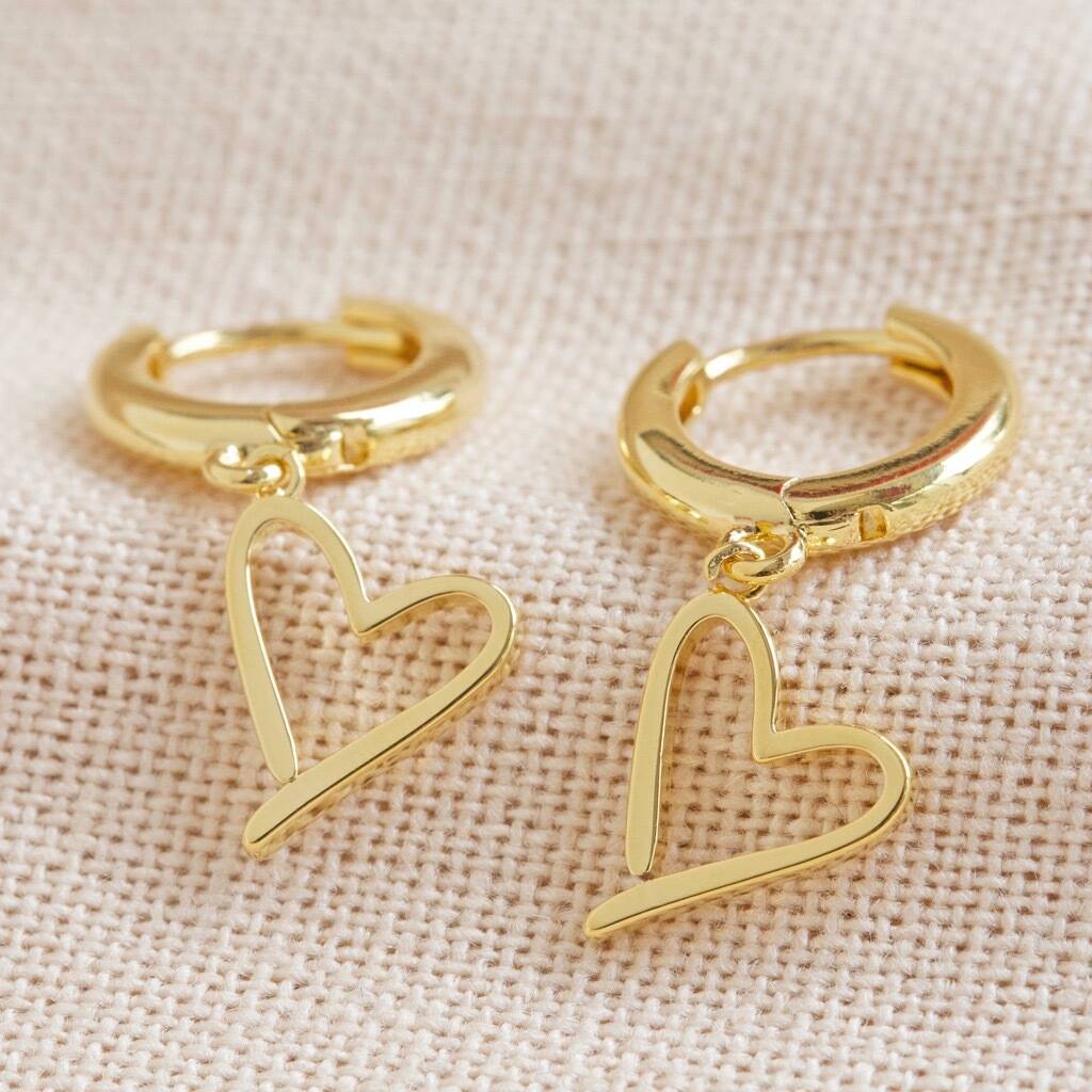 Signature Heart Huggie Earrings By Lisa Angel | notonthehighstreet.com