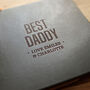Personalised Best Dad Leather Coaster Set, Christmas, thumbnail 3 of 9