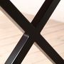 Bridge Natural Ash Dining Table Black X Shaped Legs, thumbnail 5 of 5