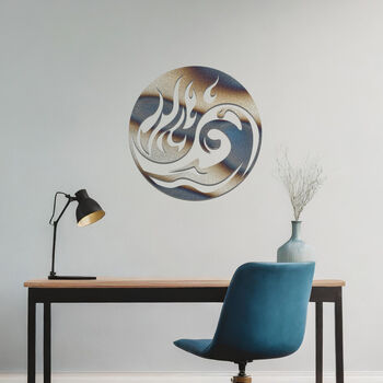 Metal Fire And Water Wall Art For Home Or Studio Decor, 8 of 11