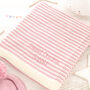 Dawn Pink And Petal Pink Dainty Stripe Baby Blanket, thumbnail 7 of 12