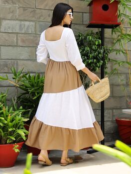 Choco Cotton Tier Maxi Dress, 3 of 3