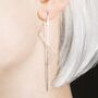 Double Triangle Oxidised Sterling Silver Ear Climbers, thumbnail 8 of 9