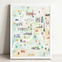 London Illustrated City Map Art Print, thumbnail 1 of 6