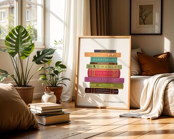 Shakespeare Classics Book Stack Art Print, 2 of 6