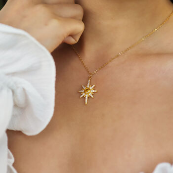 Heidi Star Birthstone Necklace, 7 of 12