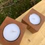 Oak Pillar Candle Holder With Extra Large Tealight, thumbnail 4 of 12
