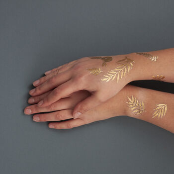 Gold Foil Botanical Tattoo Pack, 5 of 12