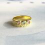 Rose And Aqua Chalcedony Gold Ring, thumbnail 1 of 7