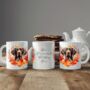 Personalised Dog Mug Liver And White Shorthaired Pointer In An Autumn Wreath, thumbnail 2 of 2