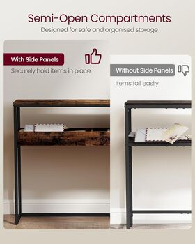 Two Tier Entryway Table Narrow Console Table, 3 of 6