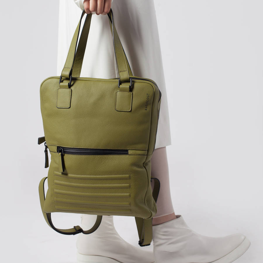 leather two in one unisex backpack bag by bagology | notonthehighstreet.com