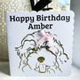 Personalised Golden Dog Birthday Card, thumbnail 1 of 4