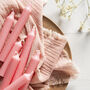 A Bundle Of Six Short Pink Candles, thumbnail 1 of 6