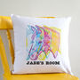 Neon Horse Personalised Cushion Cover, thumbnail 1 of 2