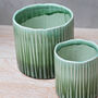 Green Ceramic Plant Pots, thumbnail 4 of 6