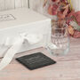 Personalised Floral Divide Stemless Glass And Coaster Gift Set, thumbnail 3 of 5