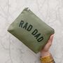 'Rad Dad' Heavy Canvas Waterproof Wash Bag, thumbnail 1 of 8