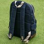 Personalised Initials Navy Heritage Backpack, thumbnail 3 of 4