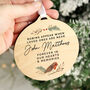 Personalised Robin Memorial Round Wooden Decoration, thumbnail 2 of 3