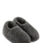 100% Siberian Wool Slippers In Graphite Grey, thumbnail 1 of 4