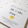 Personalised 50th Wedding Anniversary Card With Gold Heart, thumbnail 3 of 3