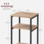 Three Tier Sofa Side Table With Steel Frame, thumbnail 9 of 10