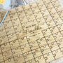 Personalised Oak Jigsaw Wedding Alternative Guestbook 82 Pieces, thumbnail 5 of 6