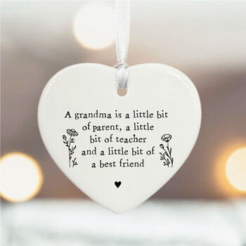 Personalised Grandma Porcelain Heart Keepsake Gift, 2 of 2