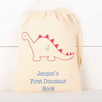My First Dinosaur Picture Book And Personalised Bag, 4 of 4