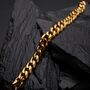 Gold Engravable 9mm Cuban Link Bracelet Unisex, thumbnail 5 of 10