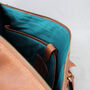 'Drake' Men's Leather Duffle Holdall In Cognac Leather, thumbnail 7 of 10