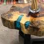 Aqua Resin And Tamarind Wood Coffee Table, thumbnail 2 of 6