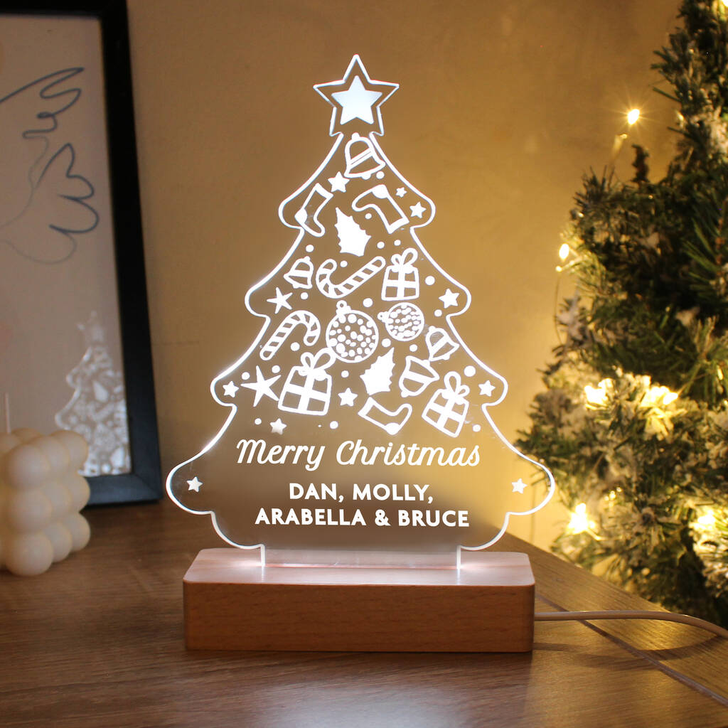 Personalised Christmas Tree LED Light, 1 of 12