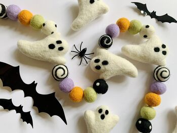 Pastel Halloween Ghost Garland, 3 of 4
